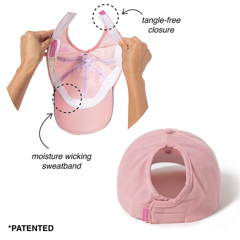 Ponyflo Kids Active Ponytail Hat - Baseball Hat with Full Back Opening for Girls Ages 7-12 Years - UV Certified Protection - Image 3